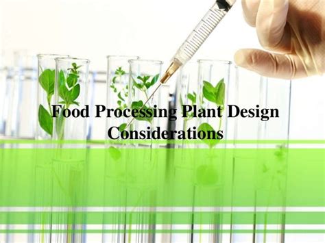 Food processing plant design considerations