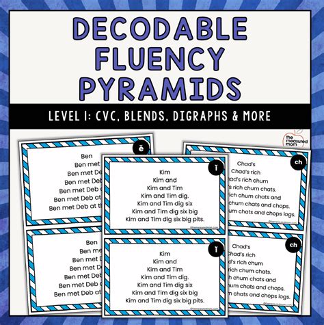 Decodable Fluency Pyramids Level 1 Cvc Digraphs Blends And More