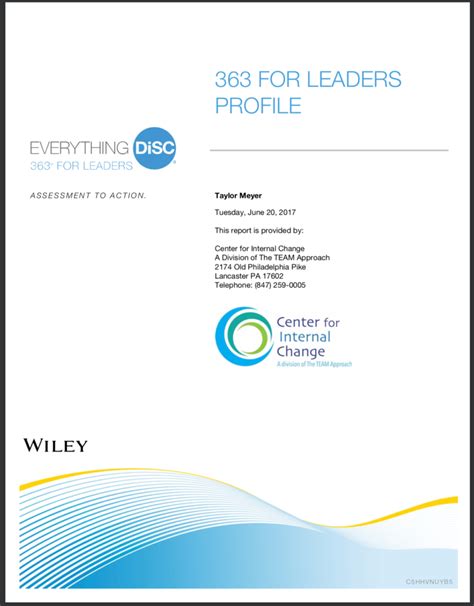 Everything Disc 363 For Leaders 360 Degree Feedback Survey