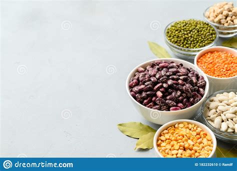 Various Sources Of Vegetable Protein Beans Lentils Peas Chickpeas