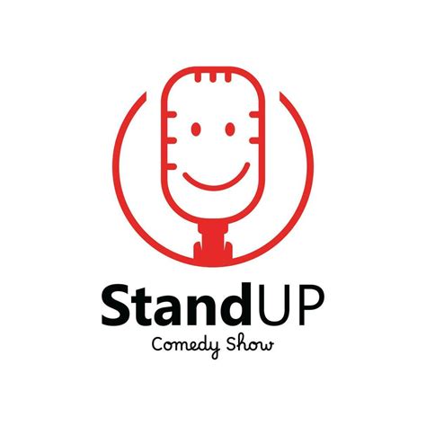 Stand Up Comedy Logo Template with Microphone 29489693 Vector Art at ...