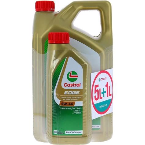 Huile Moteur CASTROL EDGE 5W 40 5L 1L 057326 Cdiscount Auto