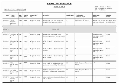 Breathtaking Shooting Schedule Template Excel Liquor Store Inventory ...