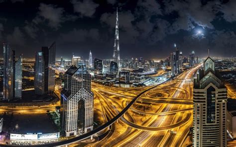 Download Dubai Night Wallpaper 4k - Teahub.io