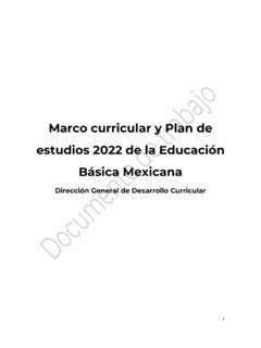 Marco curricular y Plan de estudios 2022 de la Educación marco