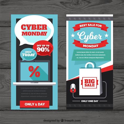 Banners De Cyber Monday Vector Gratis