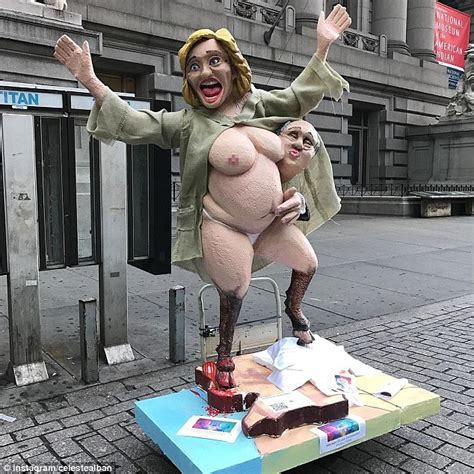 Naked Hillary Clinton Statue Appears During Rush Hour In New York S