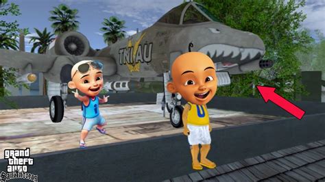 Upin Ipin Menemukan Pesawat Di Atap Rumah Gta Youtube