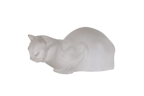 Lot Lalique Molded Glass Cat