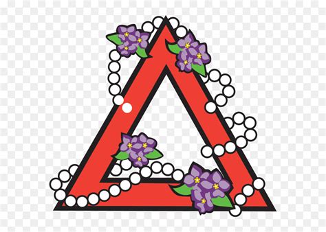 Violet Clipart Delta Sigma Theta - Delta Pyramid With Pearls, HD Png ...