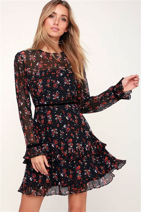 cute floral dresses with sleeves Off 79%