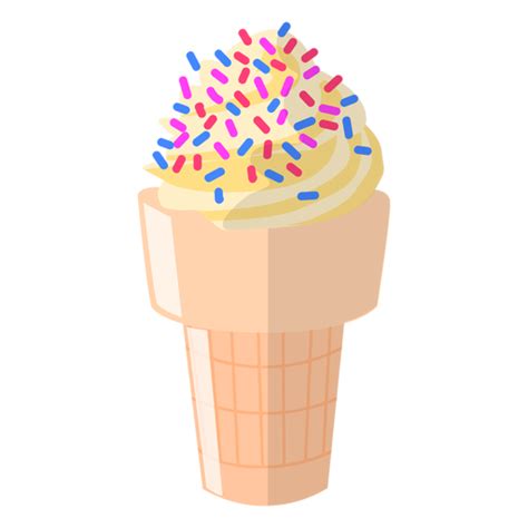 Sprinkled Vanilla Cone Illustration Png And Svg Design For T Shirts