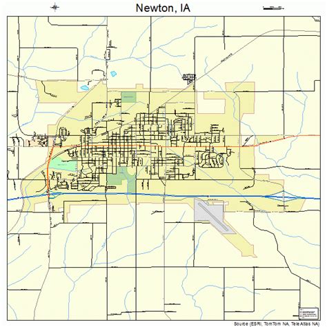 Newton Iowa Street Map 1956505