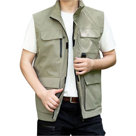 Savings Clearance 2024 Funicet Men Utility Vest Travel Safari Vest