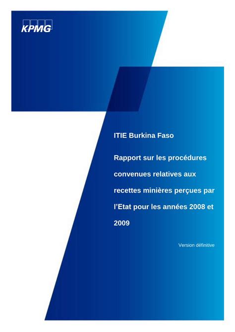 Pdf Rapport Itie Du Burkina Faso Pour Les Ann Es Et