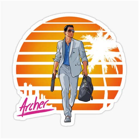 Archer Vice Essential Sticker By Carrydeep Redbubble