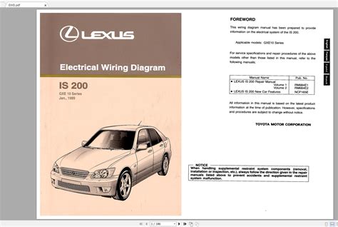 Lexus Is200 [1999 01] Electrical Wiring Diagram