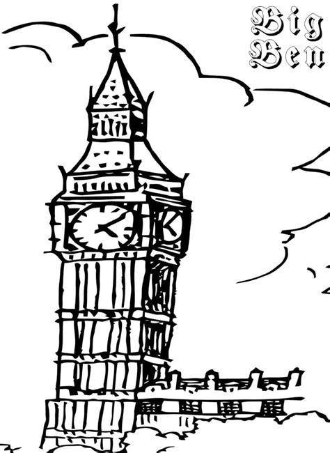 Disegna A Mano Il Big Ben Da Colorare Scarica Stampa O Colora Subito