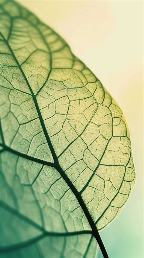 Close Up Of Green Leaf Leaf Veins Macro Photosynthesis In Leaves Nature Texture Background