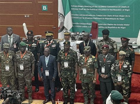 Niger Coup Ecowas Ready To Deploy Standby Forces If Defence Chiefs