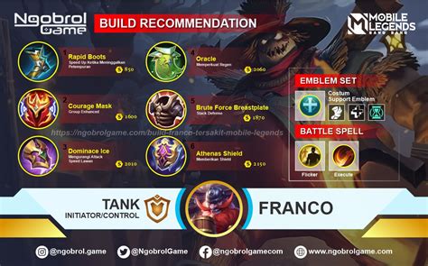 Build Franco Tersakit Mobile Legends Ngobrol Games