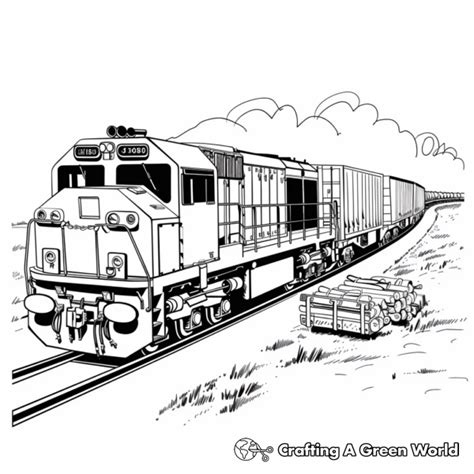 Freight Train Coloring Pages - Free & Printable!