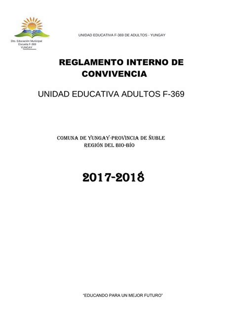 Pdf Reglamento Interno De Convivencia Escolar De Respeto Y Armon A