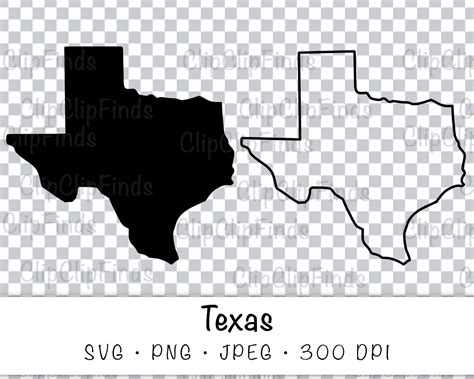 Texas State Outline And Solid Svg Vector Cut File Jpeg And Etsy