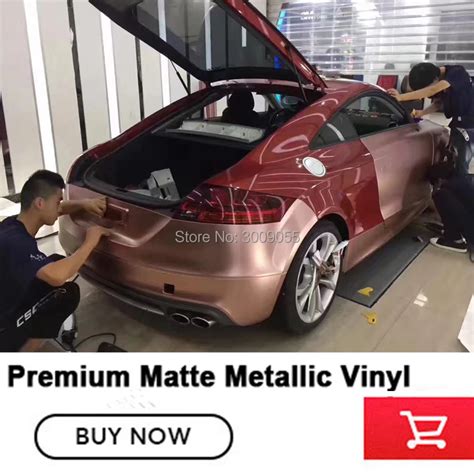 Premium Rose Gold Car Vinyl Car Wraps Auto Matte Metallic Foil Car Wrap