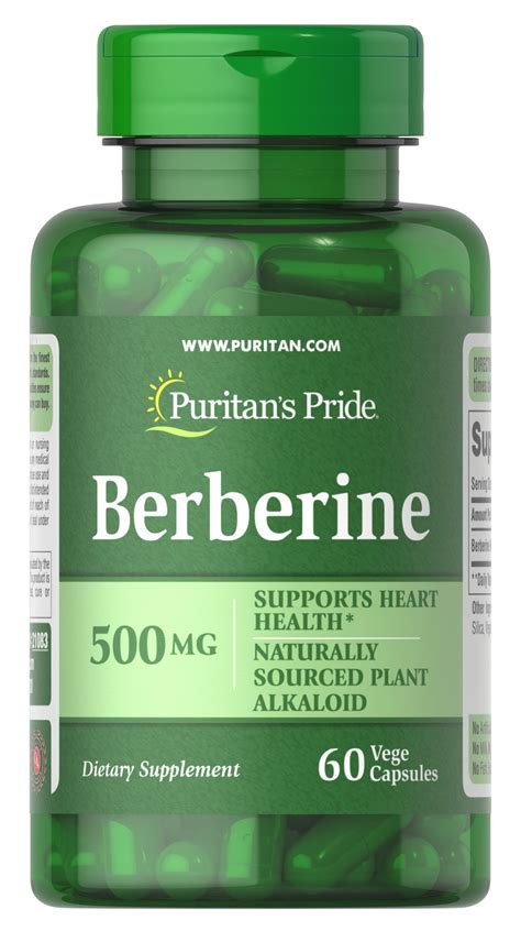 Berberine 500 Mg 60 Capsules 21083 Puritan S Pride