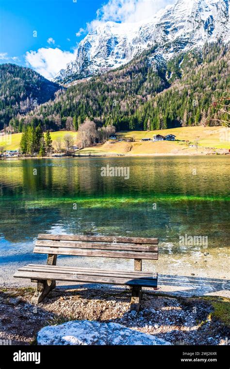 Lake Hintersee In Germany Bavaria Ramsau National Park In The Alps