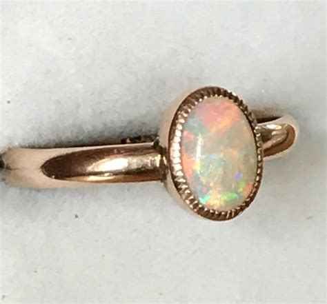 Beautiful Antique Ct Rose Gold Opal Ring S Reserved