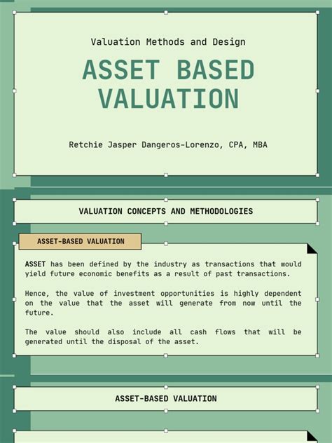 Asset Based Valuation Pdf Valuation Finance Book Value