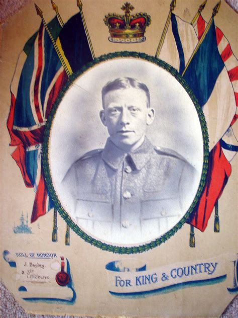 Pte John Bagley Of East Ravendale 1st Battalion Lincolnshire