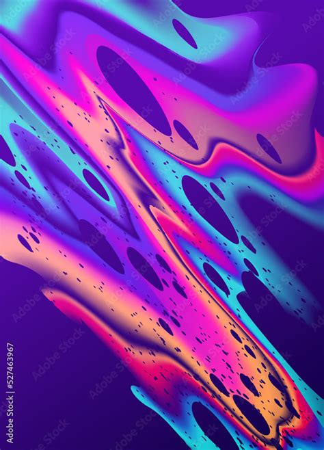 Psychedelic acid colourful wave pattern and texture background. Vector ...