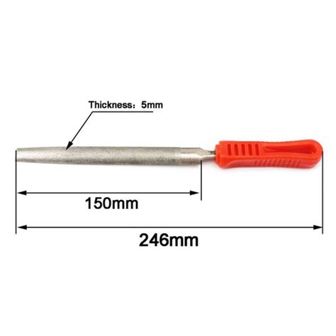 Fule 6in Flathalf Roundtriangle Diamond Coating Needle File Ceramic