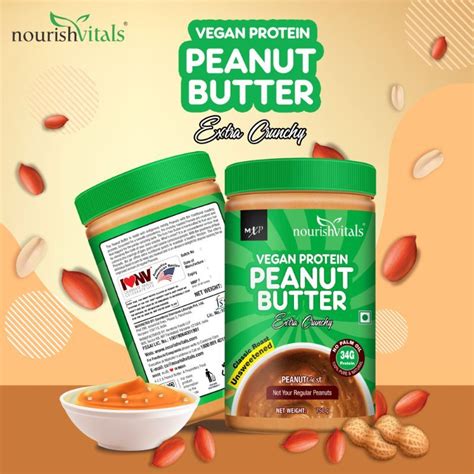 Buy NourishVitals Peanut Butter Extra Crunchy Creamy Dark Chocolate