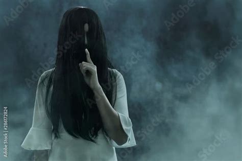 Scary ghost woman on dark background | Color in film, Dark backgrounds ...