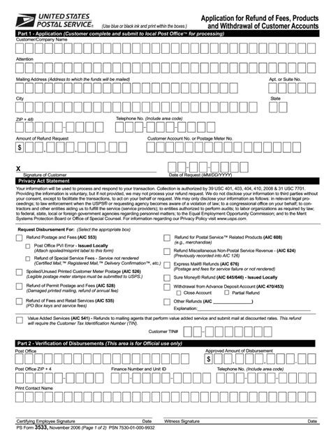 Usps 3533 2006 2025 Form Fill Out And Sign Printable Pdf Template