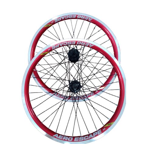 Par Rodas Aro 20 Bicicleta Vzan Aero Aluminio Mtb V Brake Vermelho