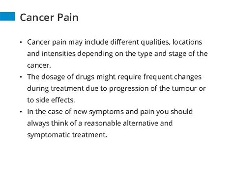 International Pain School Cancer Pain Low Technology Treatment