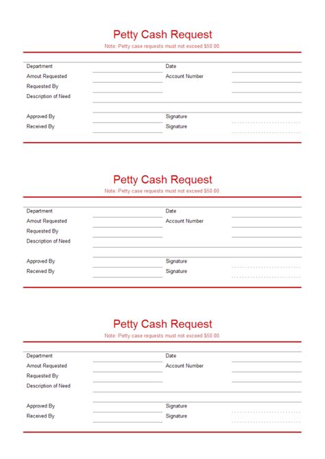 Printable Petty Cash Request Form - Printable Forms Free Online