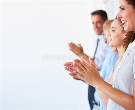 Business People Applause And Celebration For Presentation Meeting Or