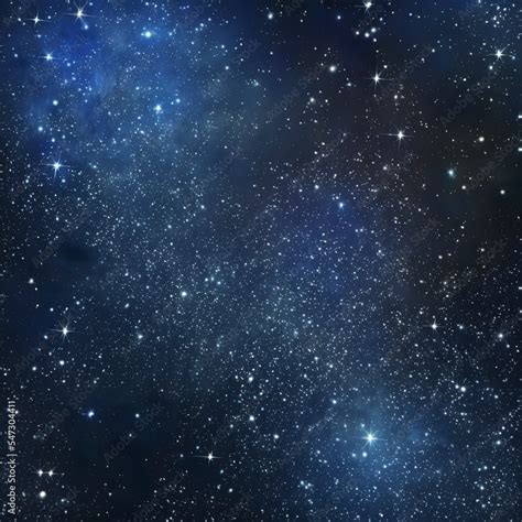 Stars in sky, starry night starlight shine of milky way, space cosmic background, starry ...