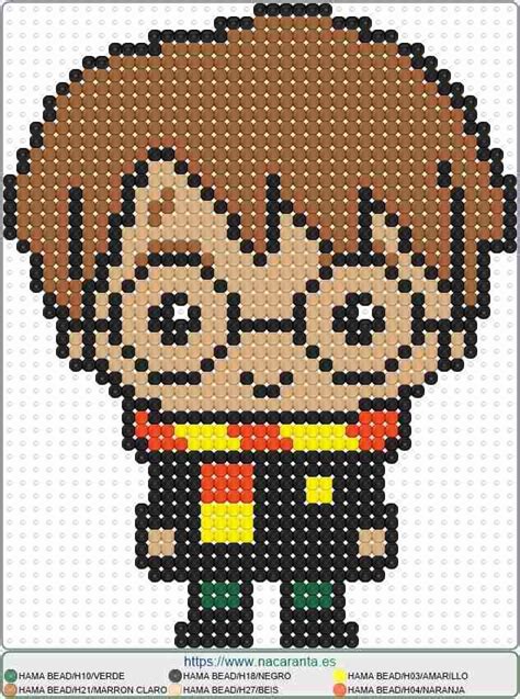 PLANTILLA GRATIS DE HARRY POTTER EN HAMA BEAD Patrones De Lona De