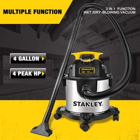 STANLEY Aspiradora para sólidos y líquidos SL18116 de 6 Galones y 4 HP