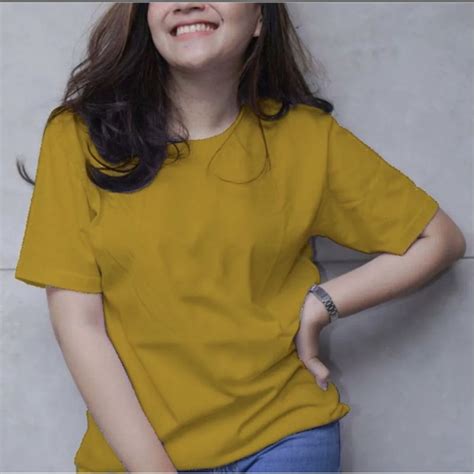 Jual Kaos Polos Wanita Katun Halus Premium Kaos Polos Dewasa Oblong