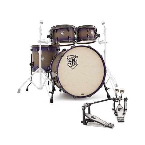 Disc Sjc Custom Pc Shell Pack Grey To Purple Burst W Pedal At