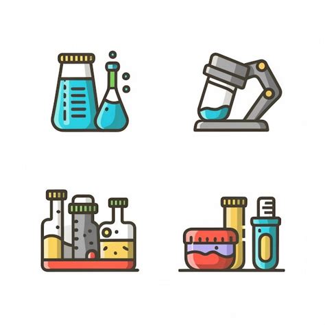 Premium Vector Lab Technician Icon Vector Set