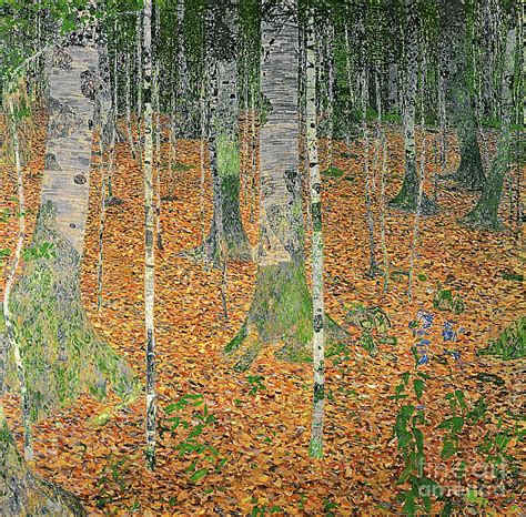 The Birch Wood Painting by Gustav Klimt